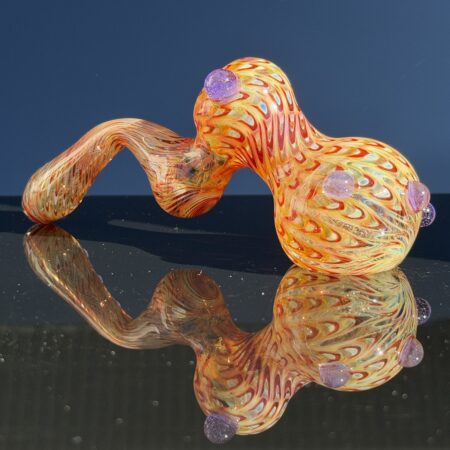 Marbled Wrap 'n Rake Layback Sherlock Bubbler