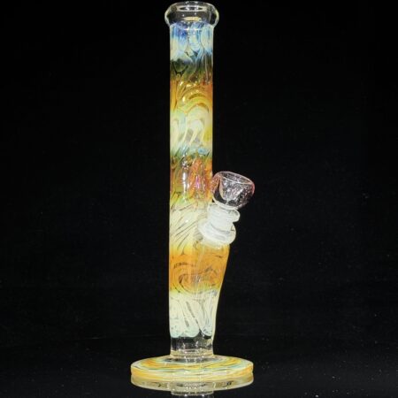 11″ Full Fumed Squiggle Straight Bong Bongs Tako Glass 11" Full Fumed Squiggle Straight Bong