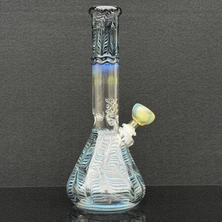 11″ Color Rake Beaker Bong All Pipes and Accessories Tako Glass 11" Color Rake Beaker Bong