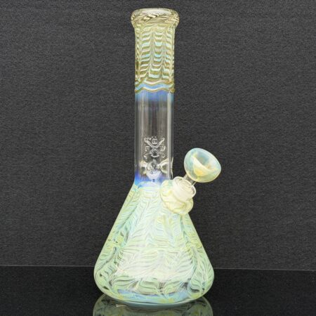 11″ Color Rake Beaker Bong All Pipes and Accessories Tako Glass 11" Color Rake Beaker Bong