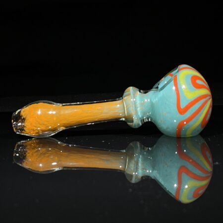 Frit Fade Flower Spoon Dry Pipes Tako Glass Frit Fade Flower Spoon