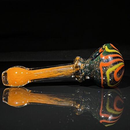 Frit Fade Flower Spoon Dry Pipes Tako Glass Frit Fade Flower Spoon