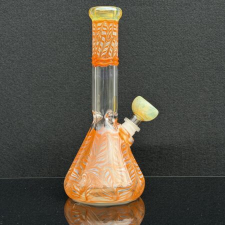 9″ Color Rake Beaker Bong All Pipes and Accessories Tako Glass 9" Color Rake Beaker Bong